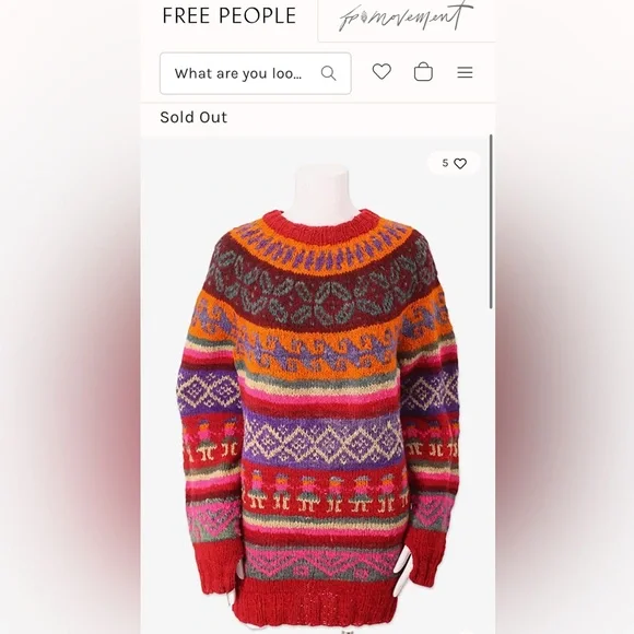 Vintage 90’s Colourful Women Handmade Knit Fairisles Wool Sweater Size S - Picture 13 of 15